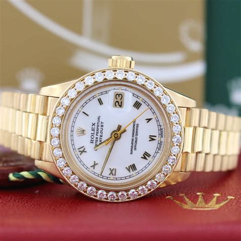 weight of ladies rolex president gold|ladies 26mm Rolex datejust president.